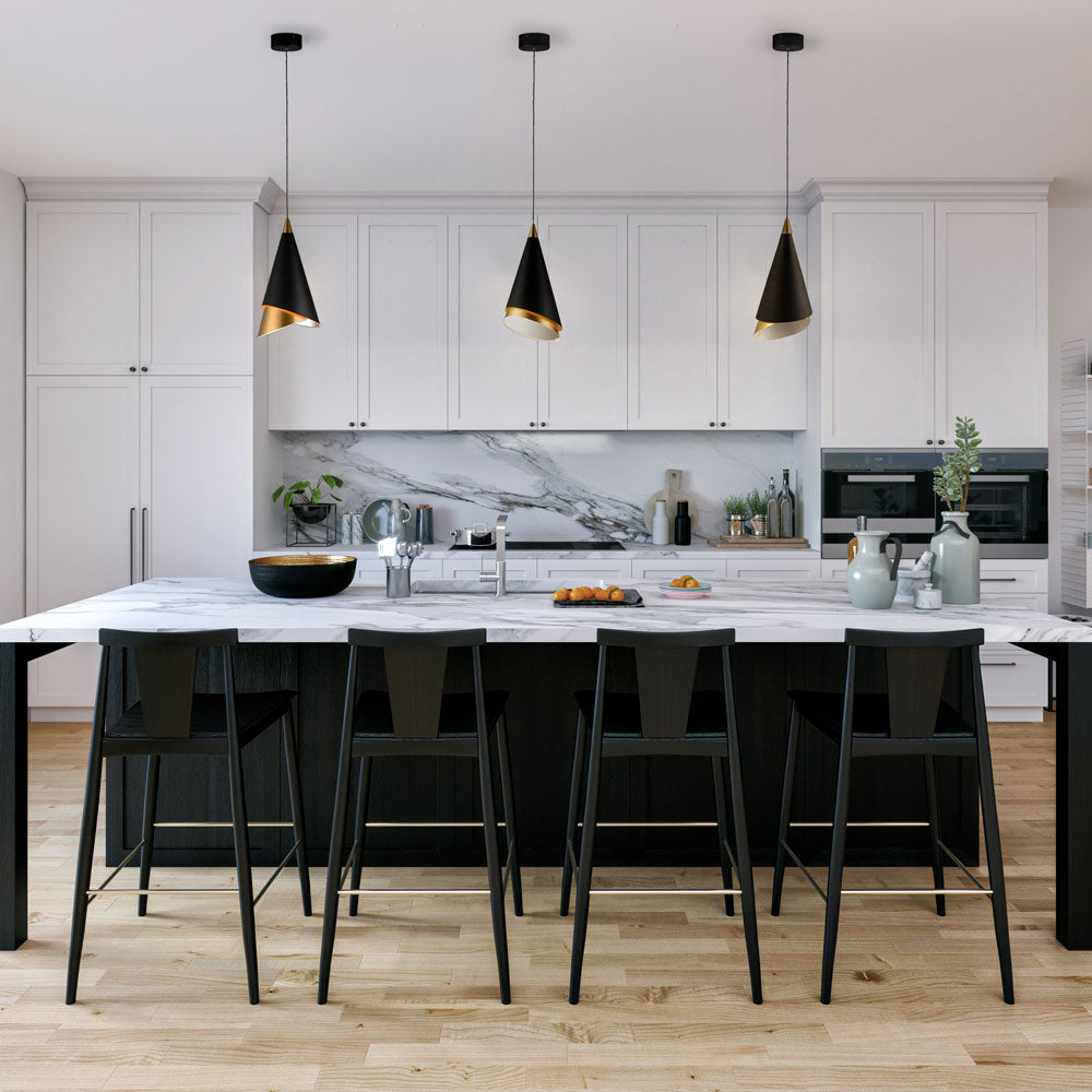 Mermaid LED Pendant Light in kitchen.