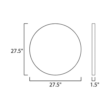 Mirror Round LED Wall Mirror - line drawing.
