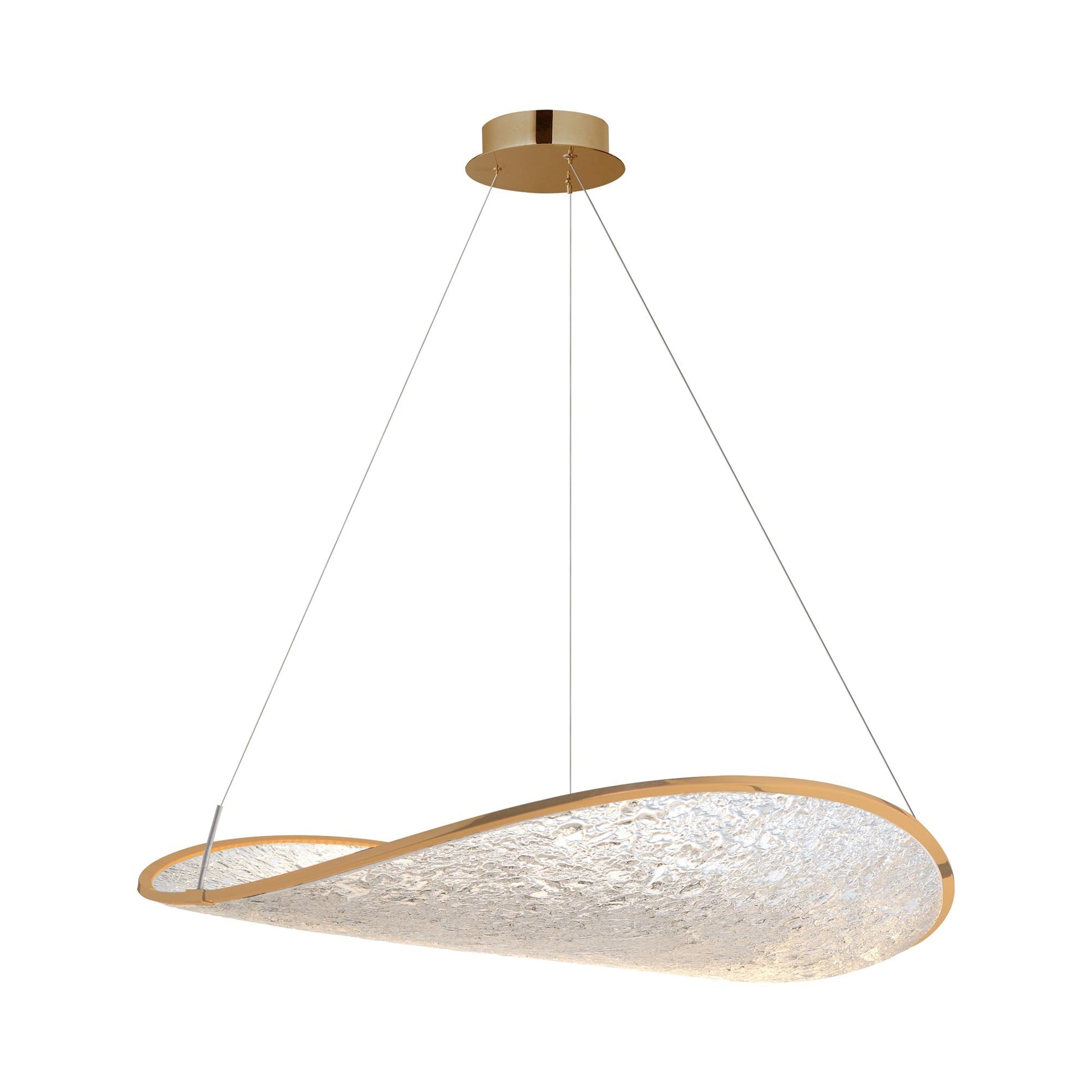Moonscapes E24971 LED Pendant Light in Brushed Champagne.