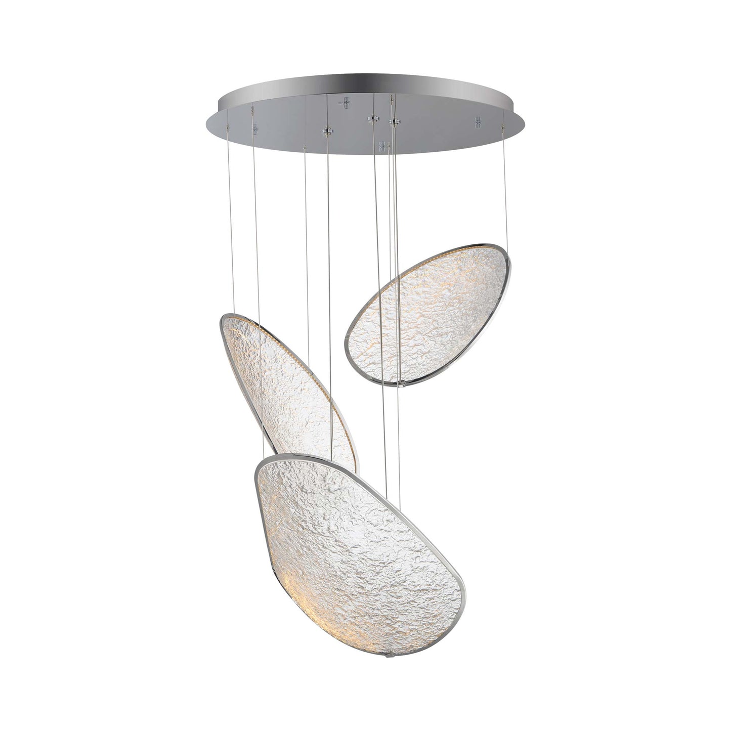 Moonscapes LED Multi Light Pendant Light in Polished Chrome (3-Light).