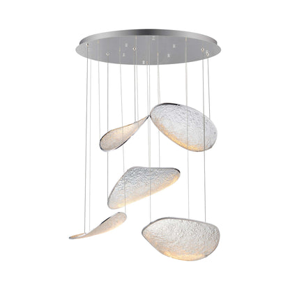 Moonscapes LED Multi Light Pendant Light in Polished Chrome (5-Light).
