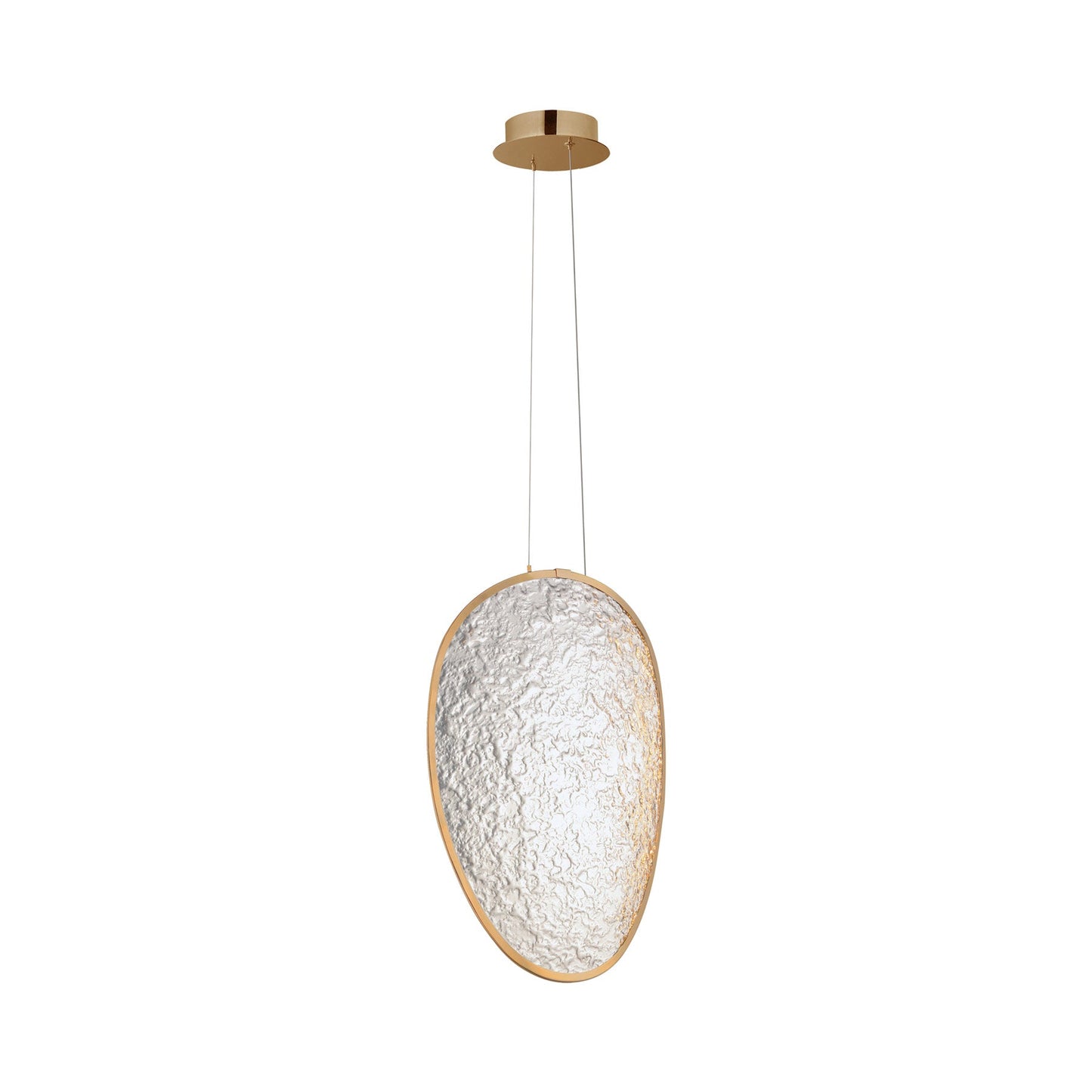 Moonscapes LED Pendant Light in Brushed Champagne (20.5-Inch).