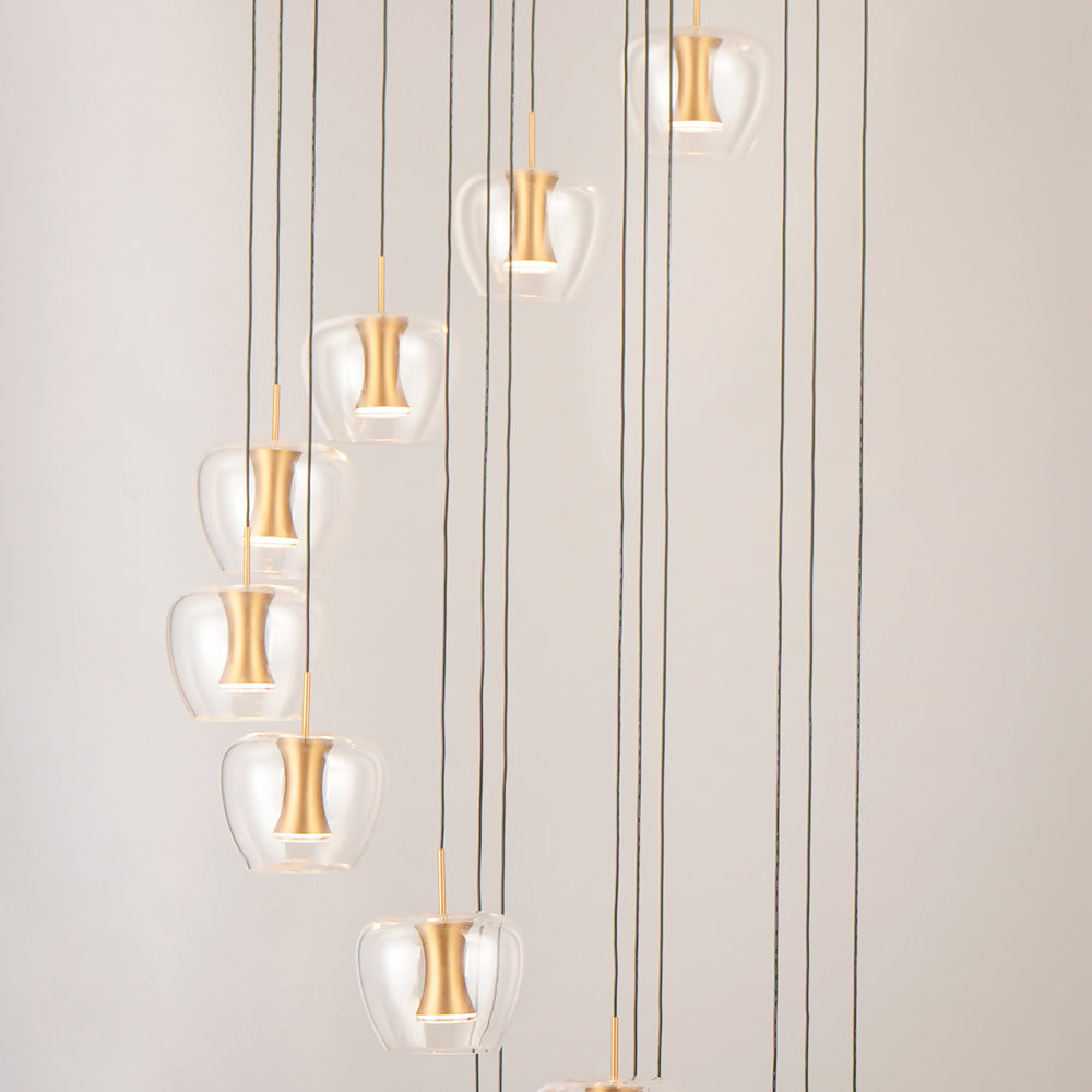 Newton LED Multi Light Pendant Light in Detail.