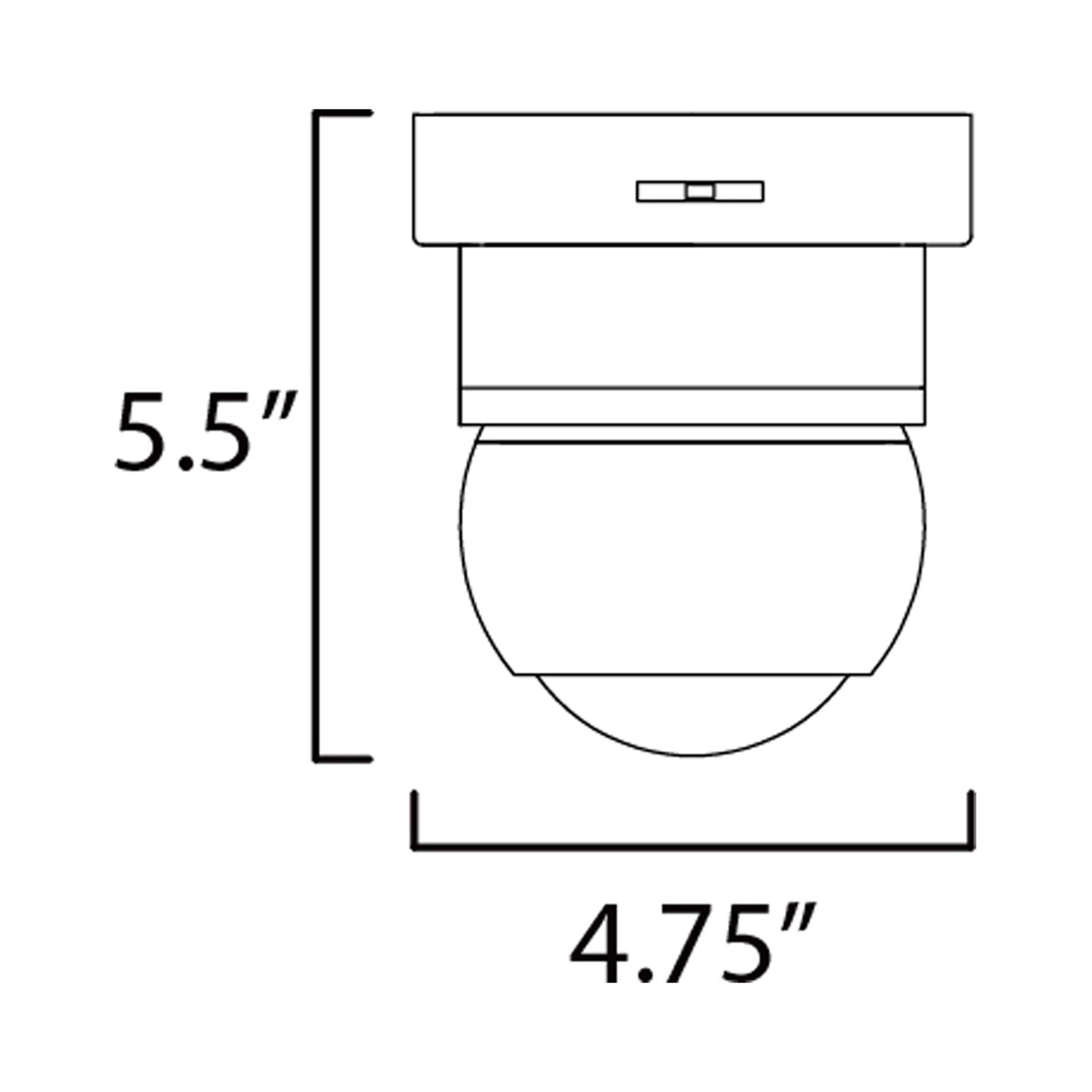 Nodes Adjustable LED Flush Mount Ceiling Light - line drawing.