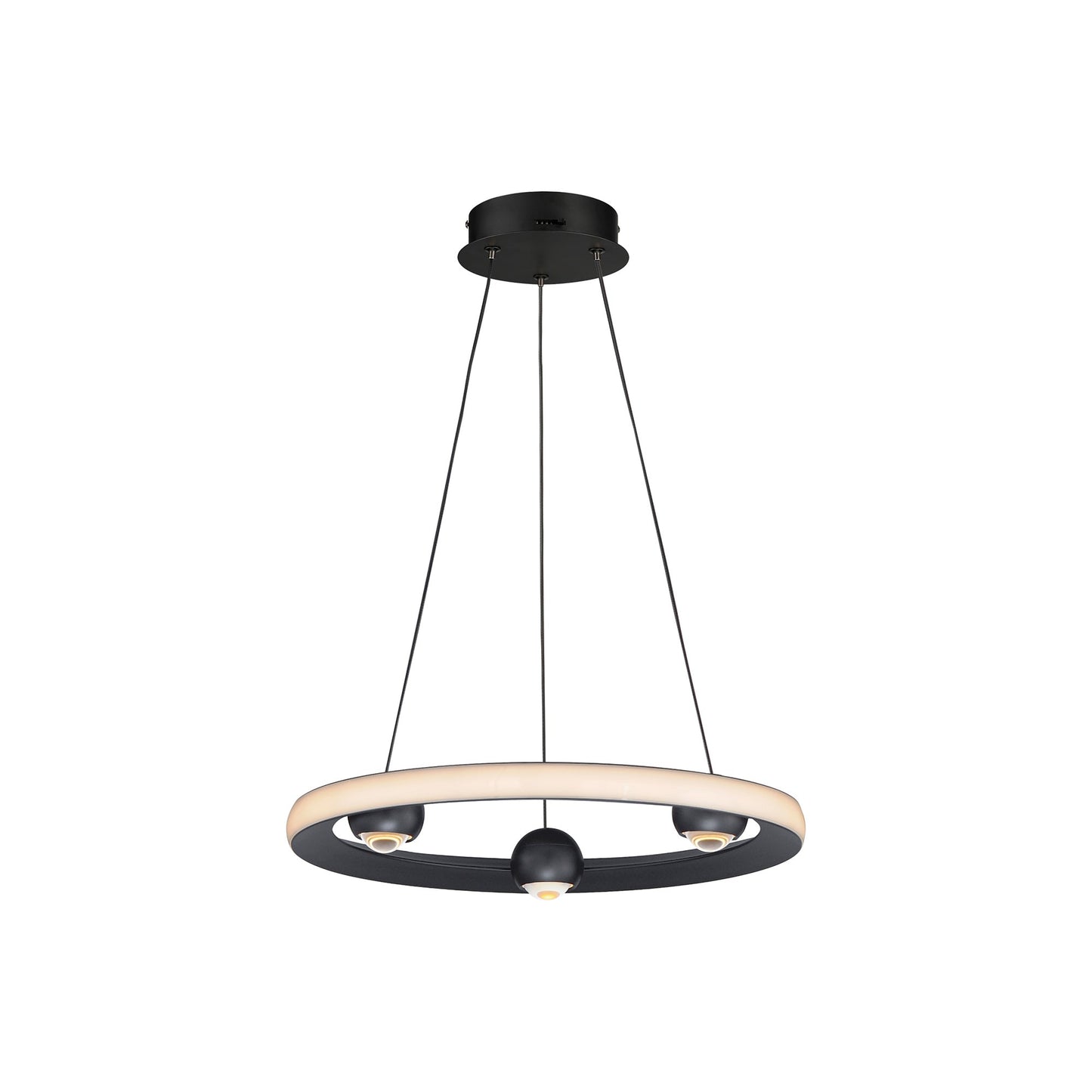 Nodes LED Pendant Light in Black (18-Inch).