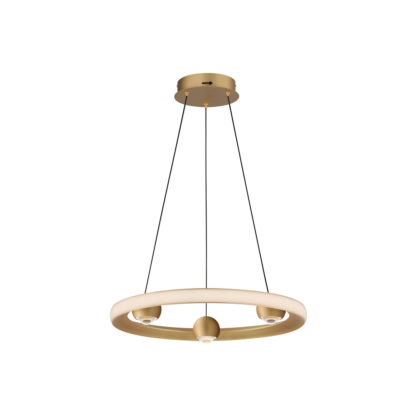 Nodes LED Pendant Light in Gold (18-Inch).