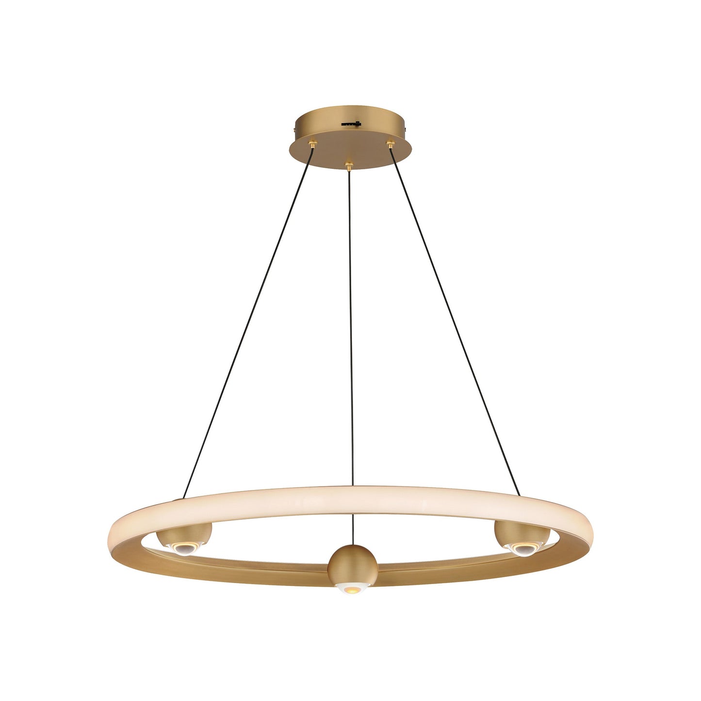 Nodes LED Pendant Light in Gold (24-Inch).