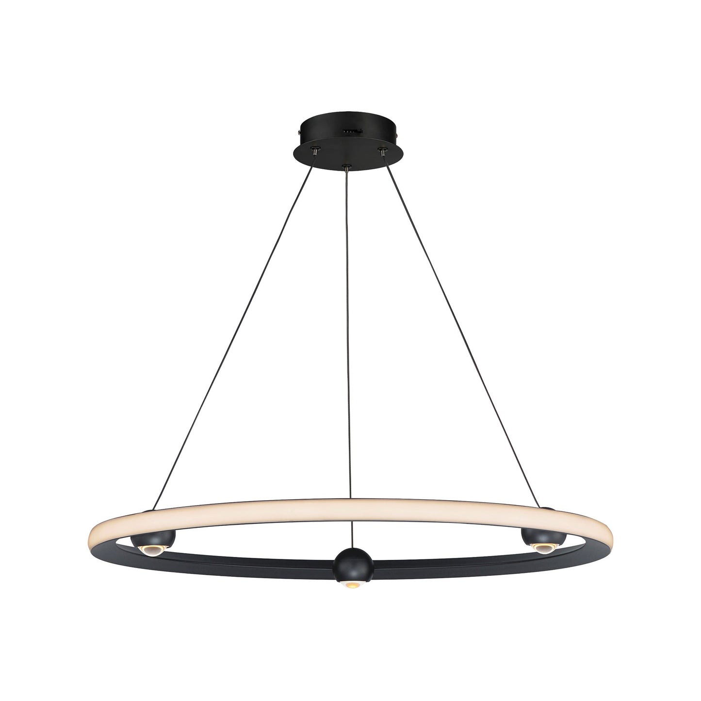 Nodes LED Pendant Light in Black (32-Inch).