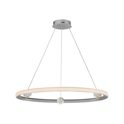 Nodes LED Pendant Light in Brushed Aluminum (32-Inch).