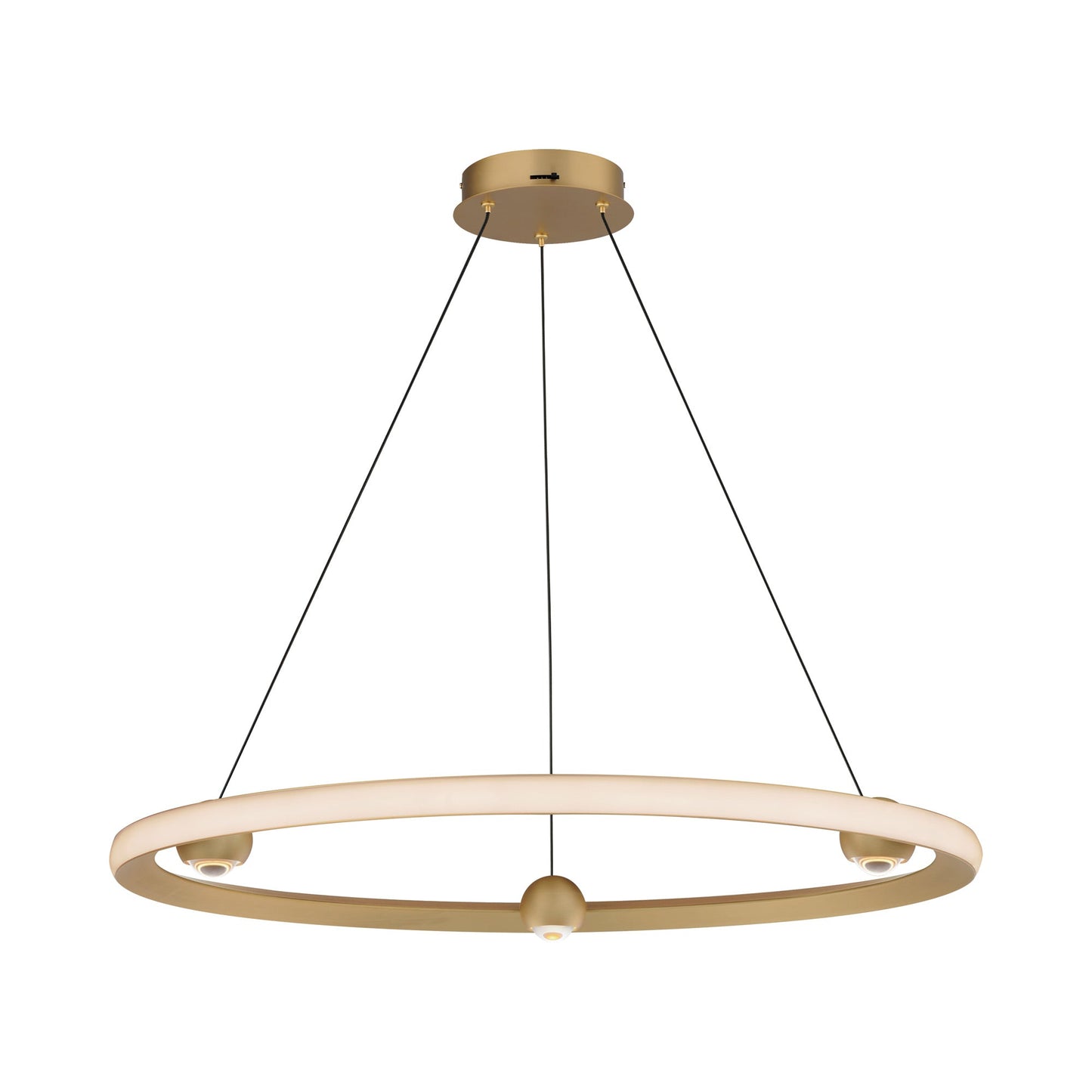 Nodes LED Pendant Light in Gold (32-Inch).
