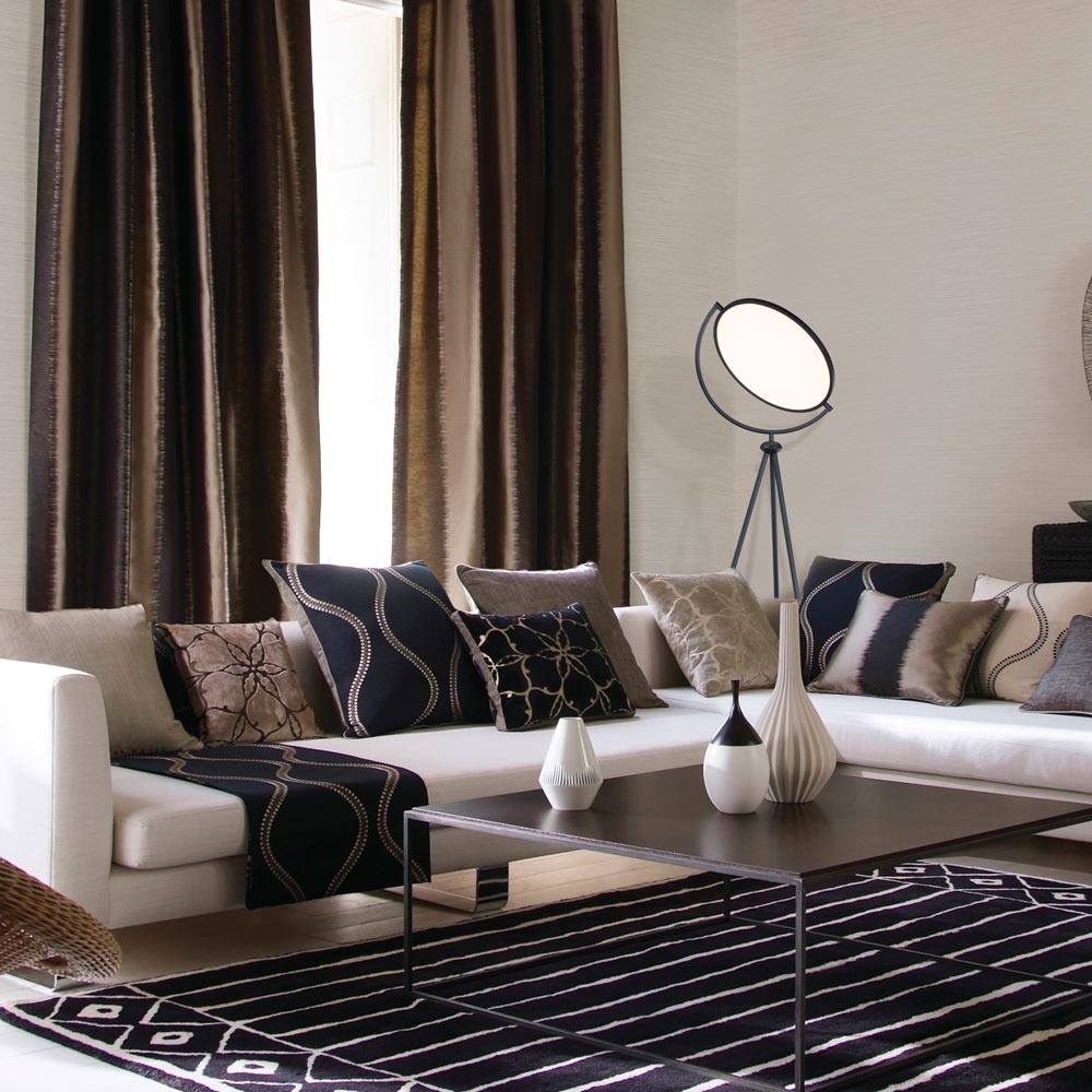 Paddle LED Floor Lamp in living room.