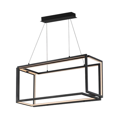 Penrose LED Linear Pendant Light in Black.
