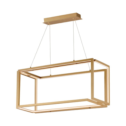Penrose LED Linear Pendant Light in Gold.