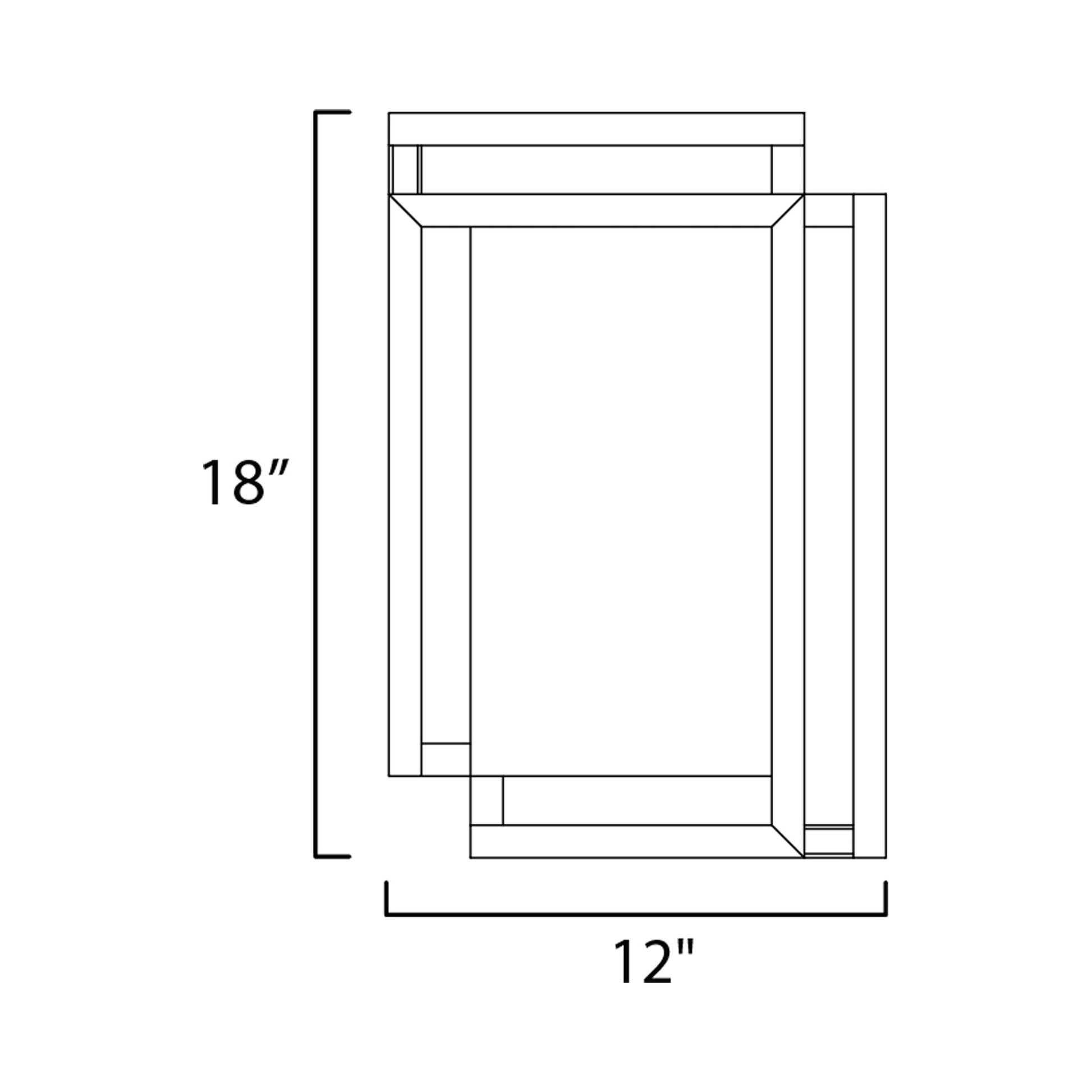 Penrose LED Single Wall Light - line drawing.