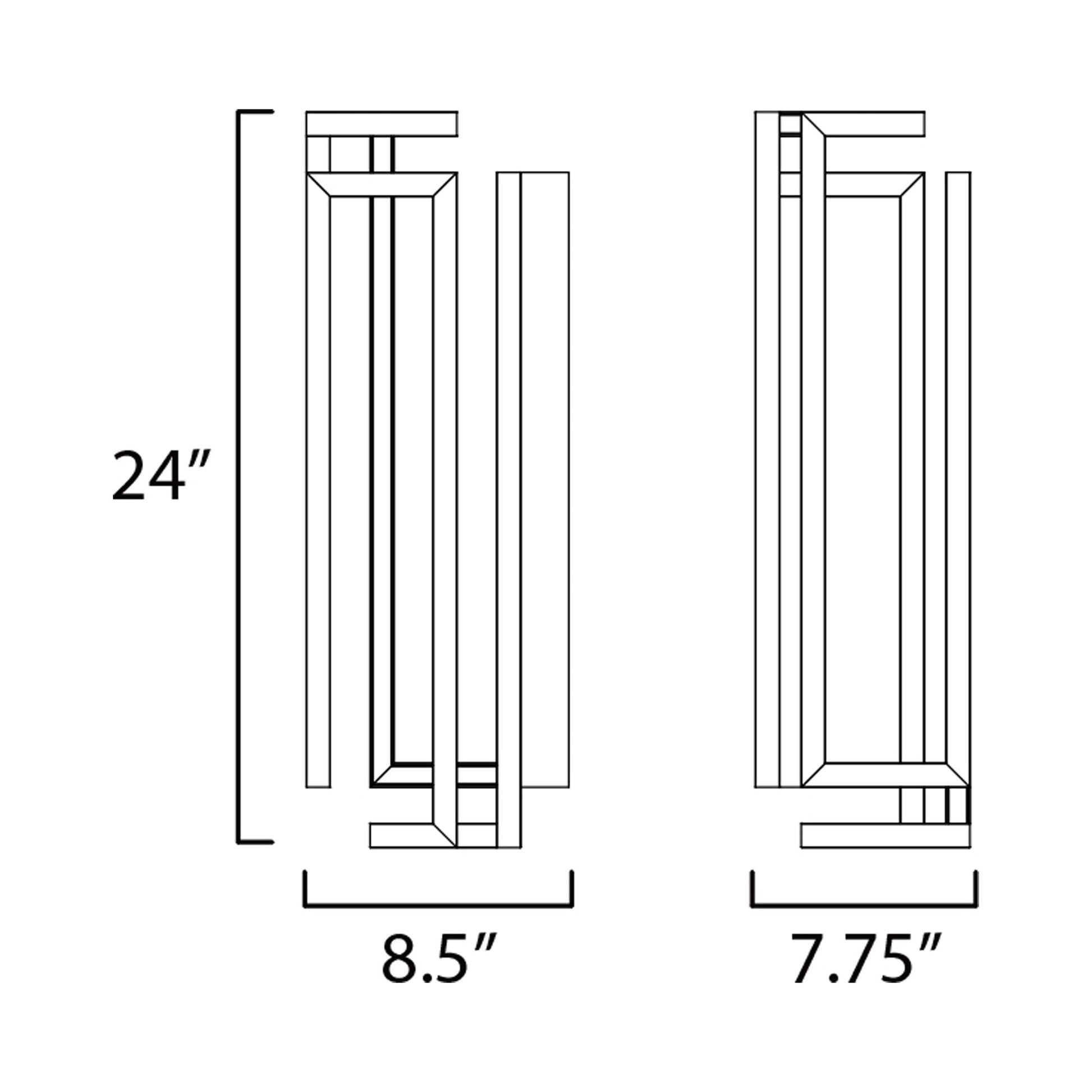 Penrose LED Wall Light - line drawing.
