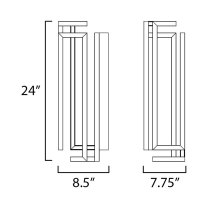 Penrose LED Wall Light - line drawing.