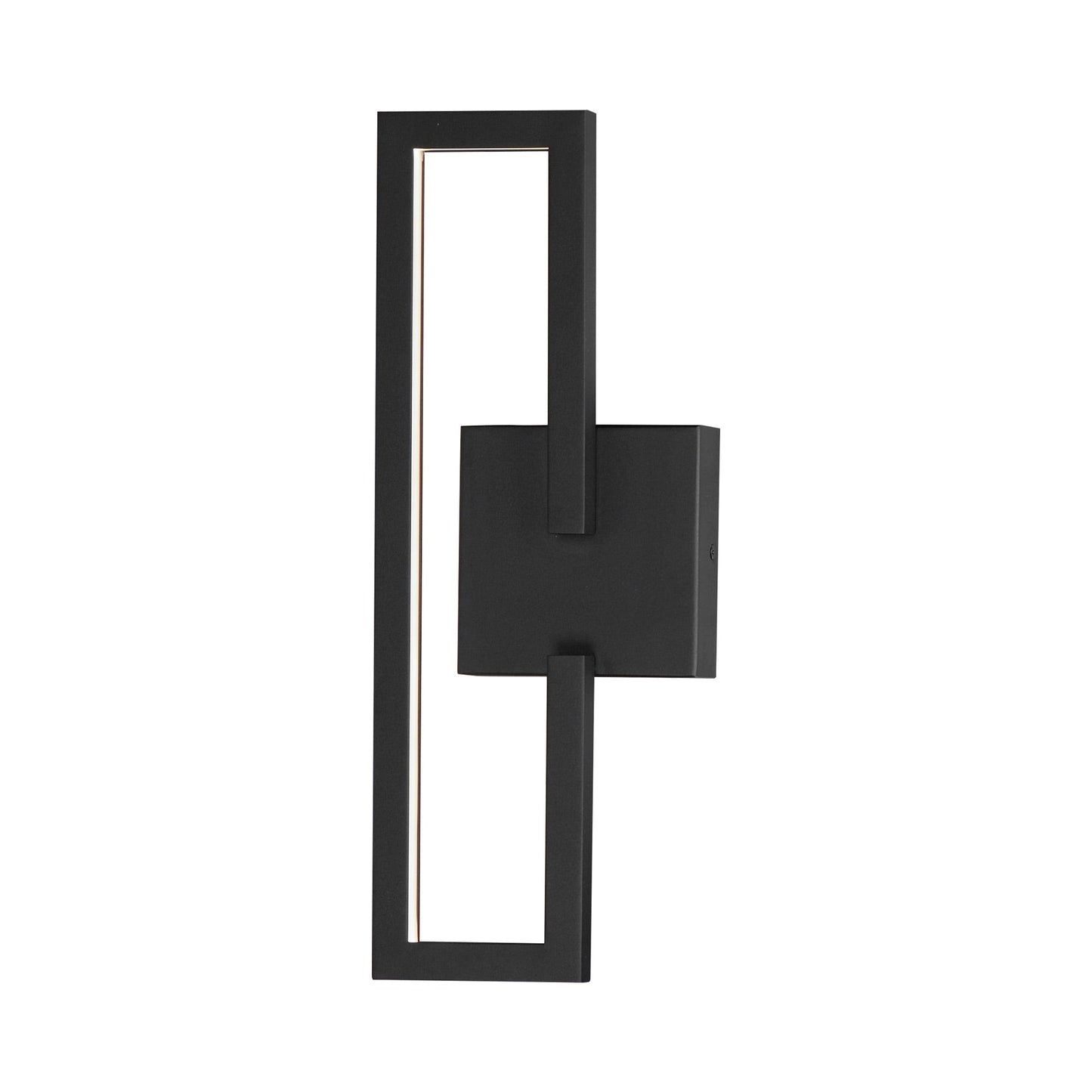 Penrose Rectangle LED Wall Light in Black.