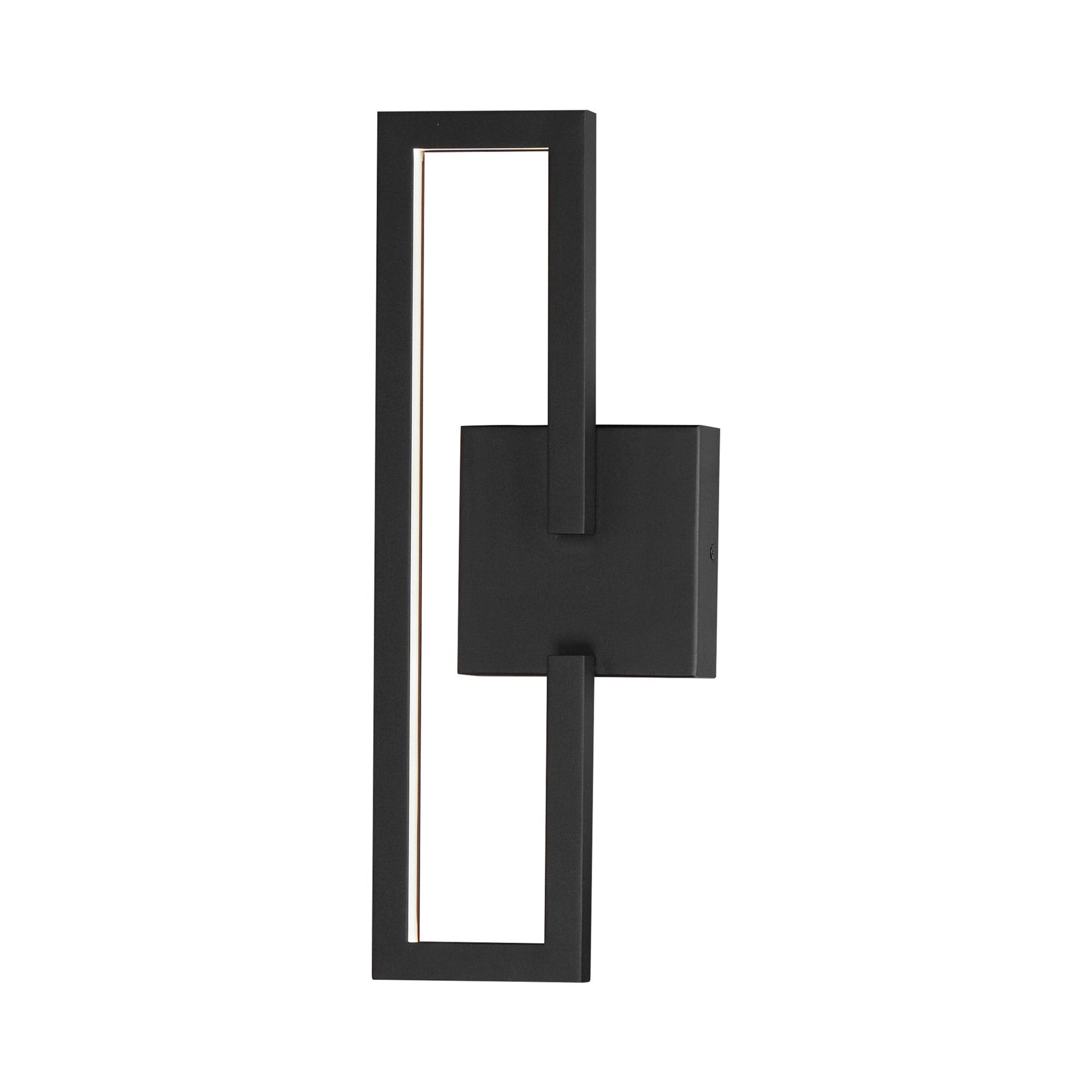 Penrose Rectangle LED Wall Light in Black.