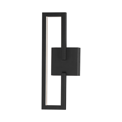 Penrose Rectangle LED Wall Light in Black.