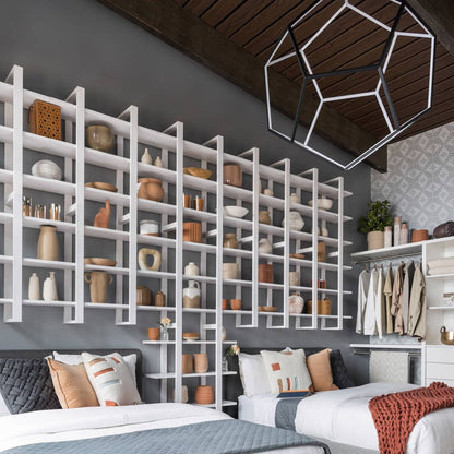 Penta LED Pendant Light in bedroom.