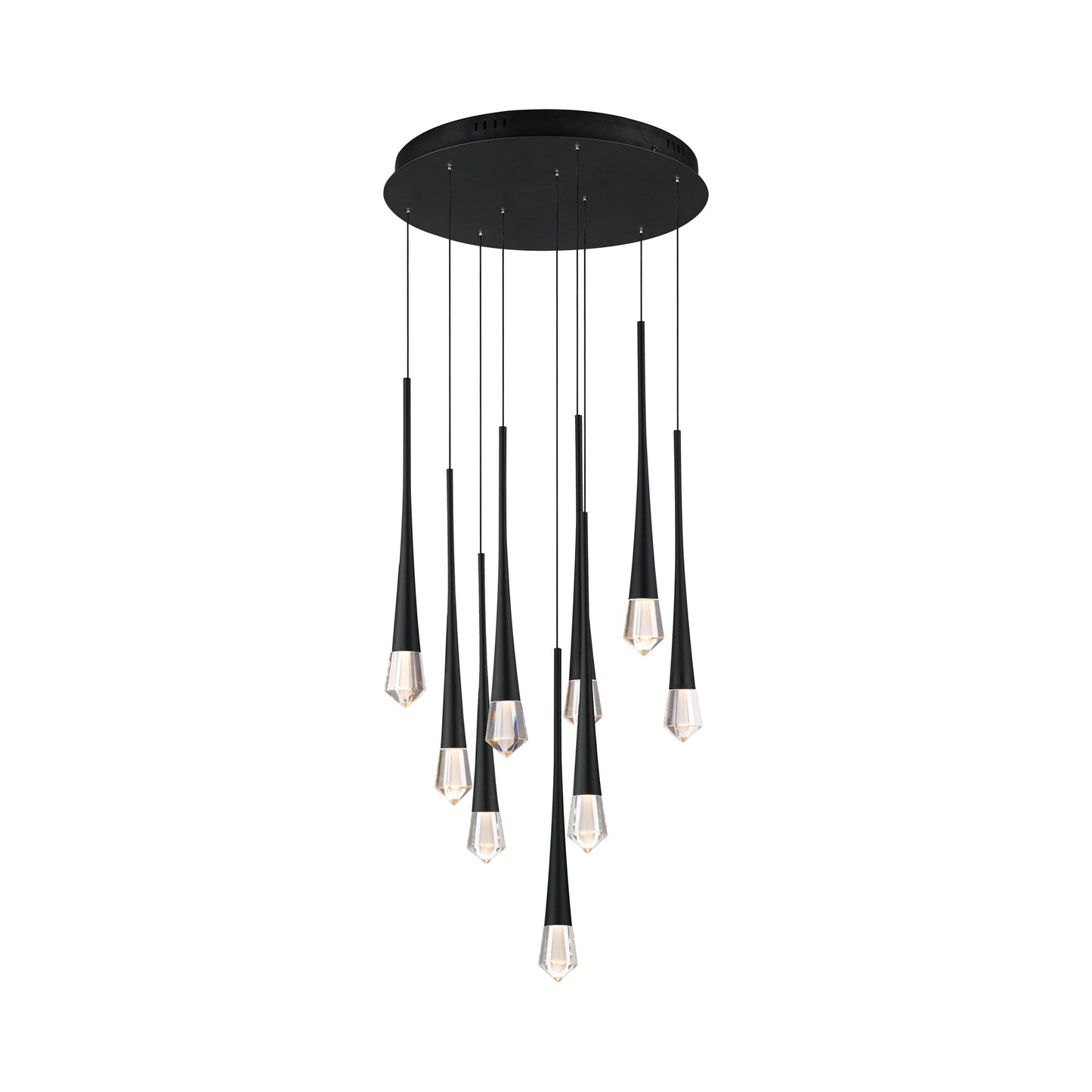 Pierce LED Pendant Light in Black (9-Light).