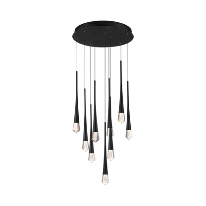 Pierce LED Pendant Light in Black (9-Light).