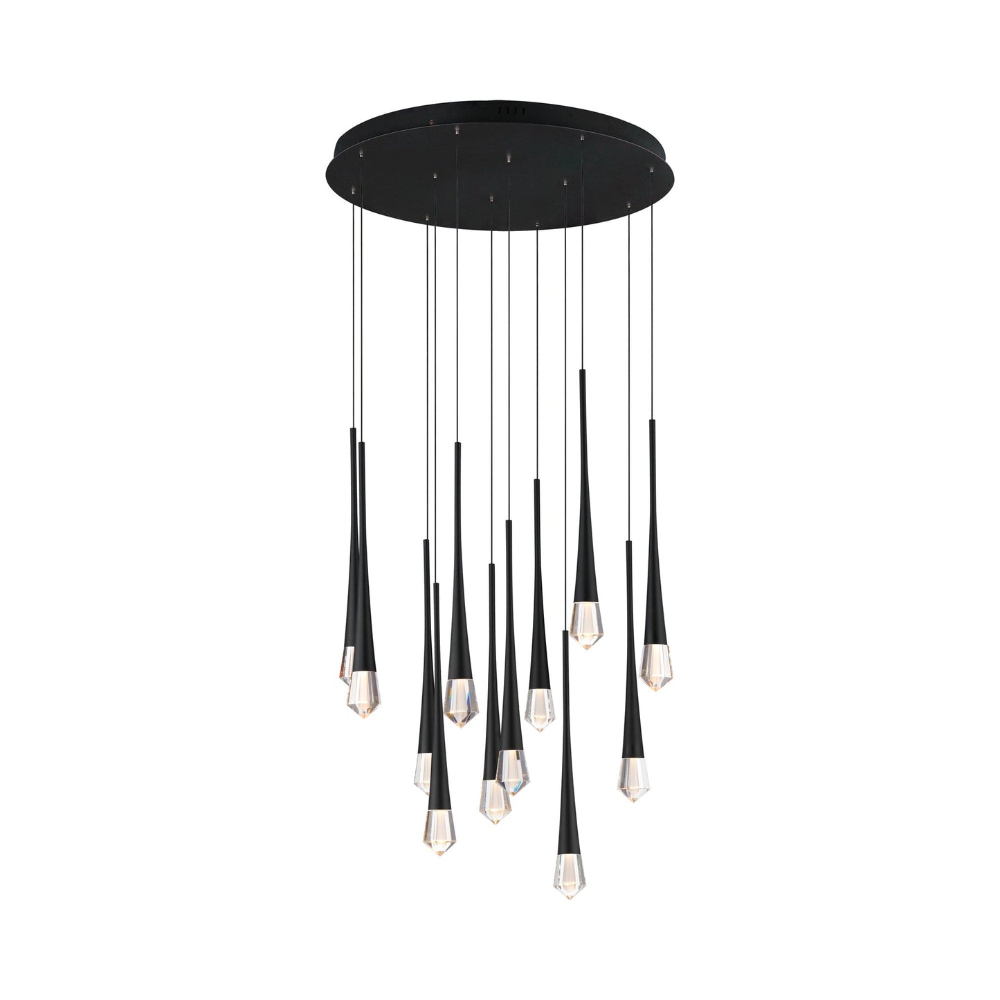 Pierce LED Pendant Light in Black (12-Light).