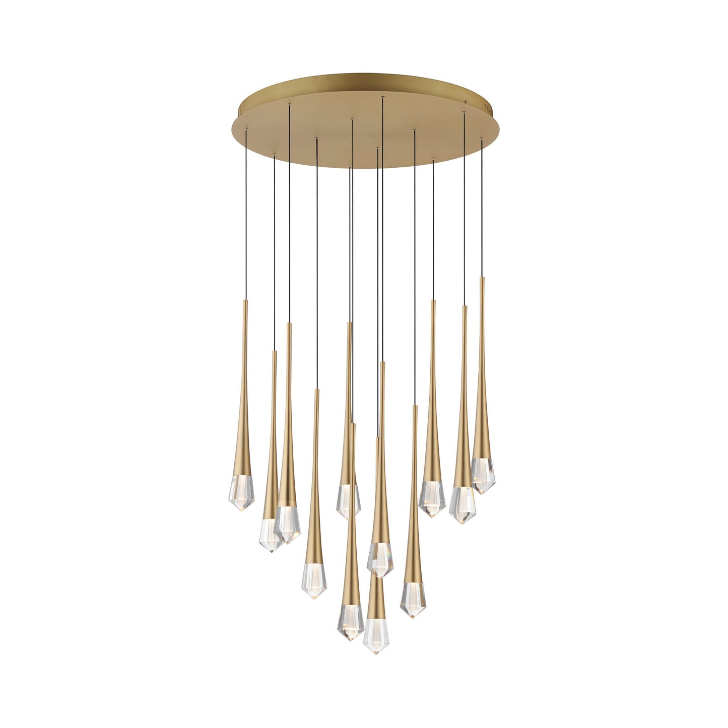 Pierce LED Pendant Light in Gold (12-Light).
