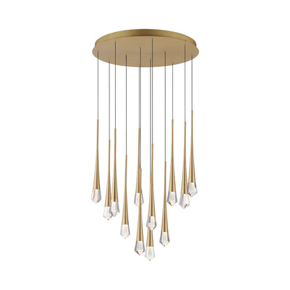 Pierce LED Pendant Light in Gold (12-Light).