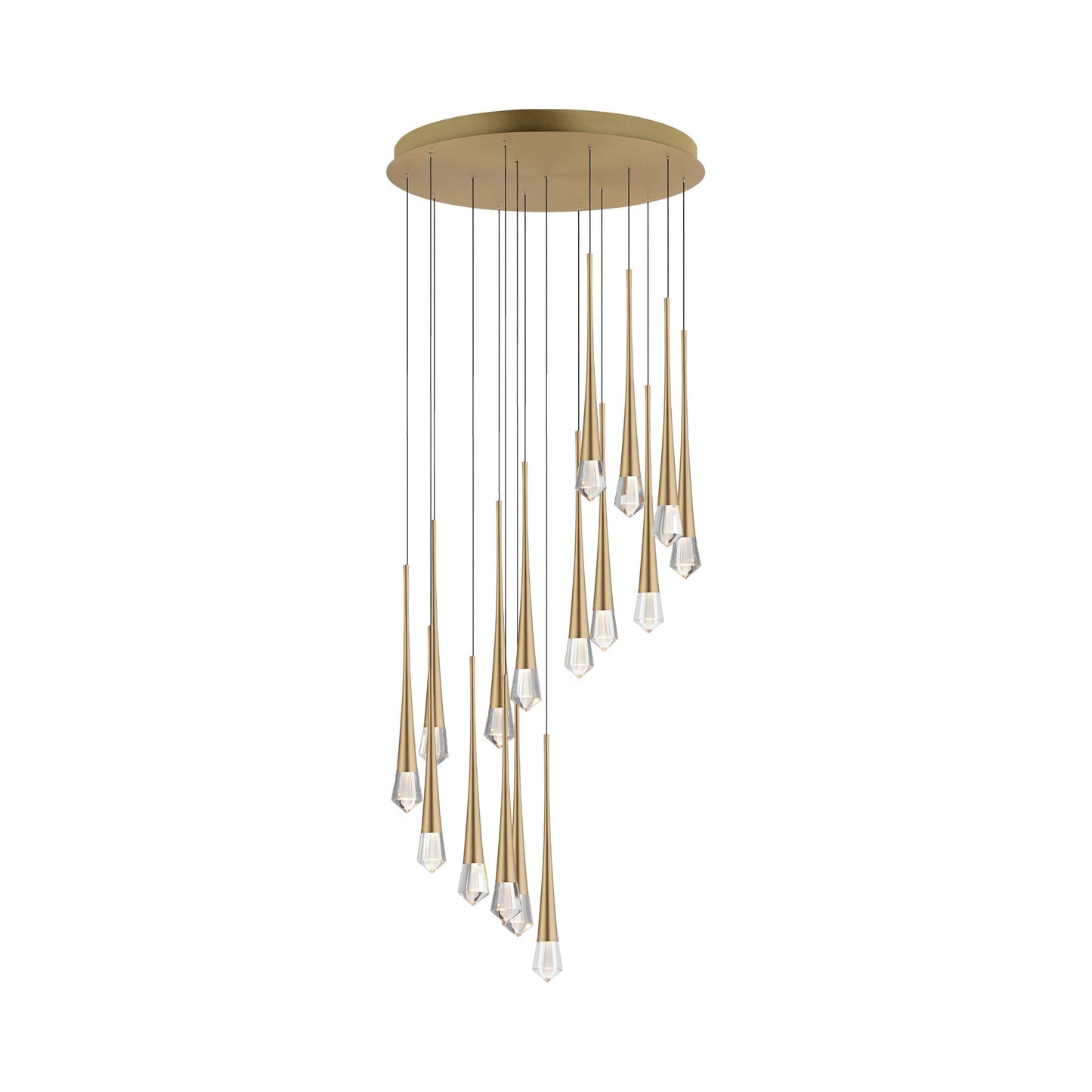 Pierce LED Pendant Light in Gold (16-Light).