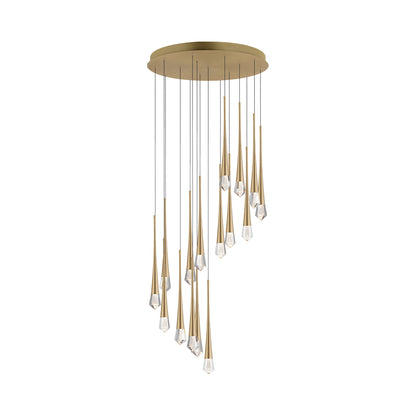 Pierce LED Pendant Light in Gold (16-Light).