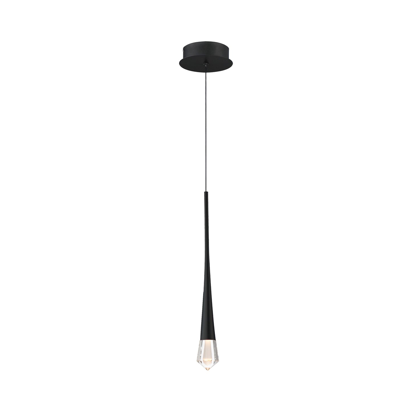 Pierce LED Single Pendant Light in Black.