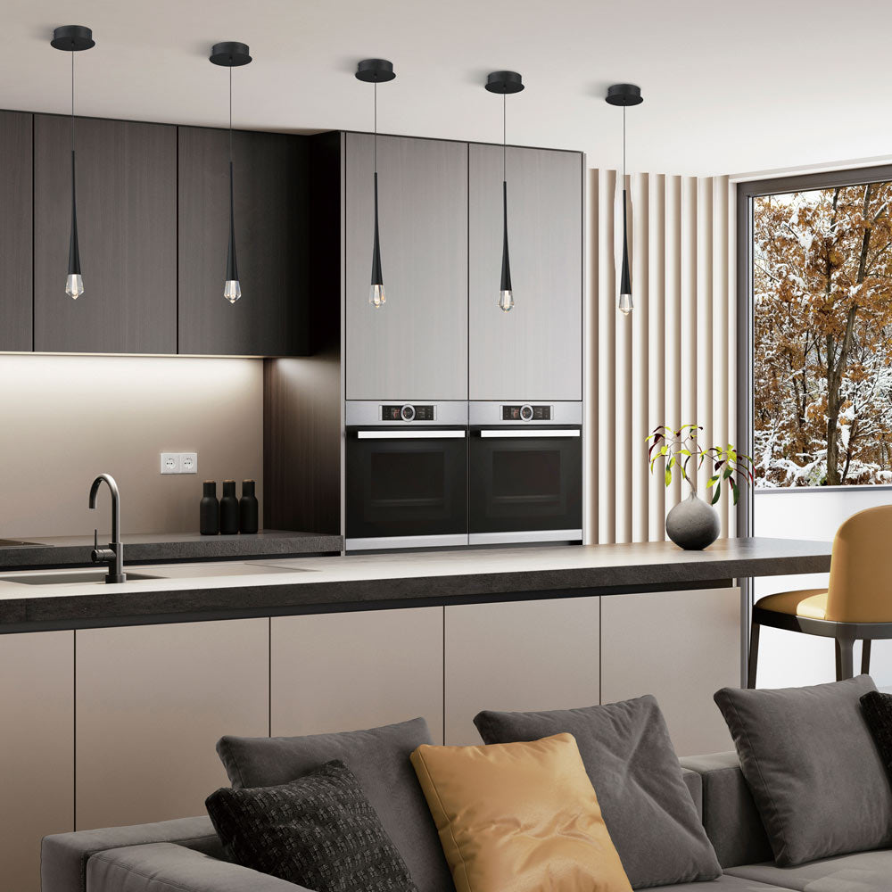 Pierce LED Single Pendant Light in kitchen.