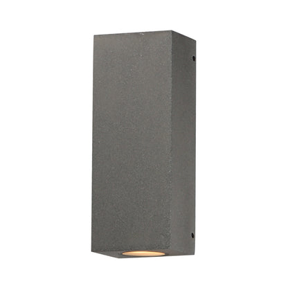 Pilar Outdoor Wall Light in Greystone.