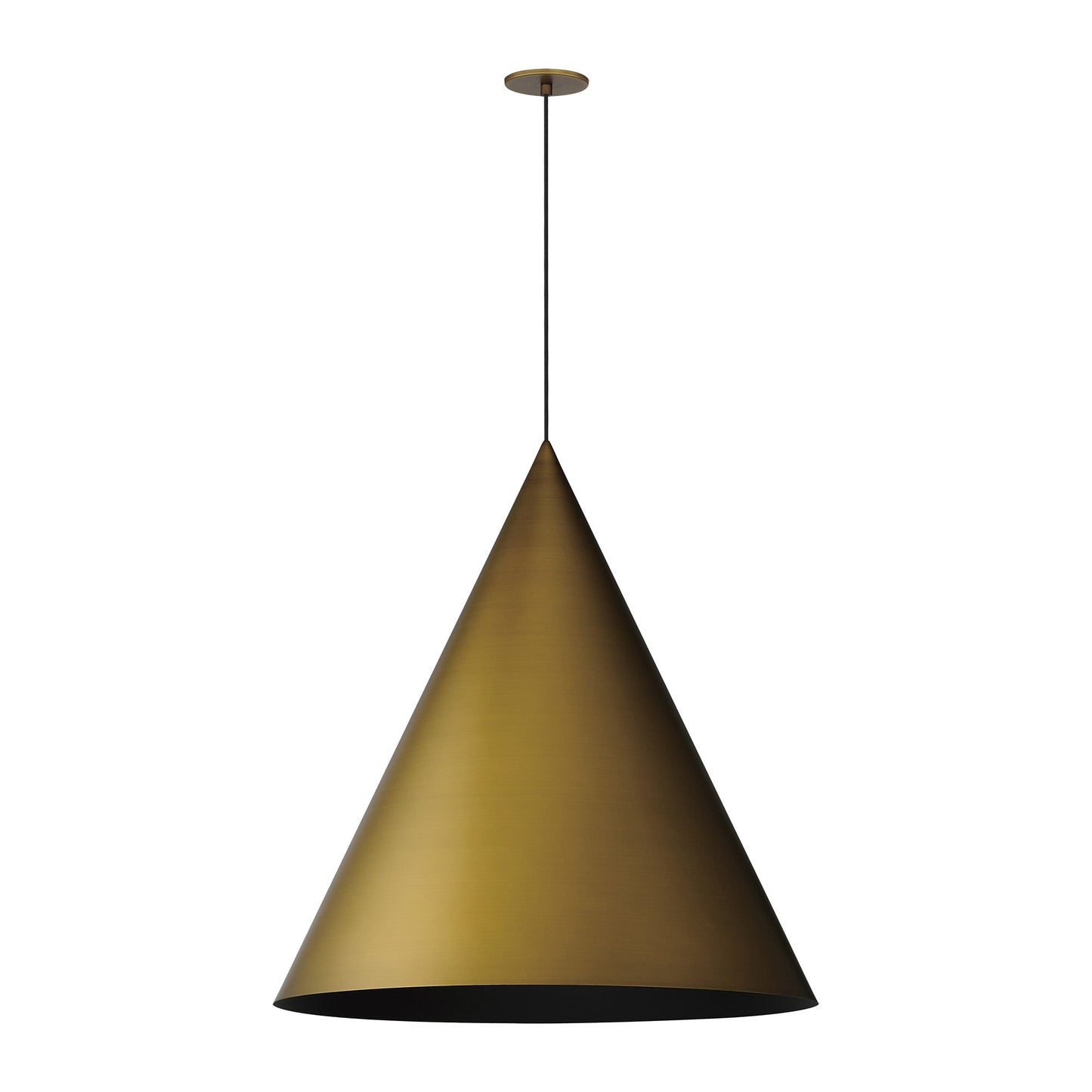 Pitch Pendant Light in Antique Brass (30.75-Inch).