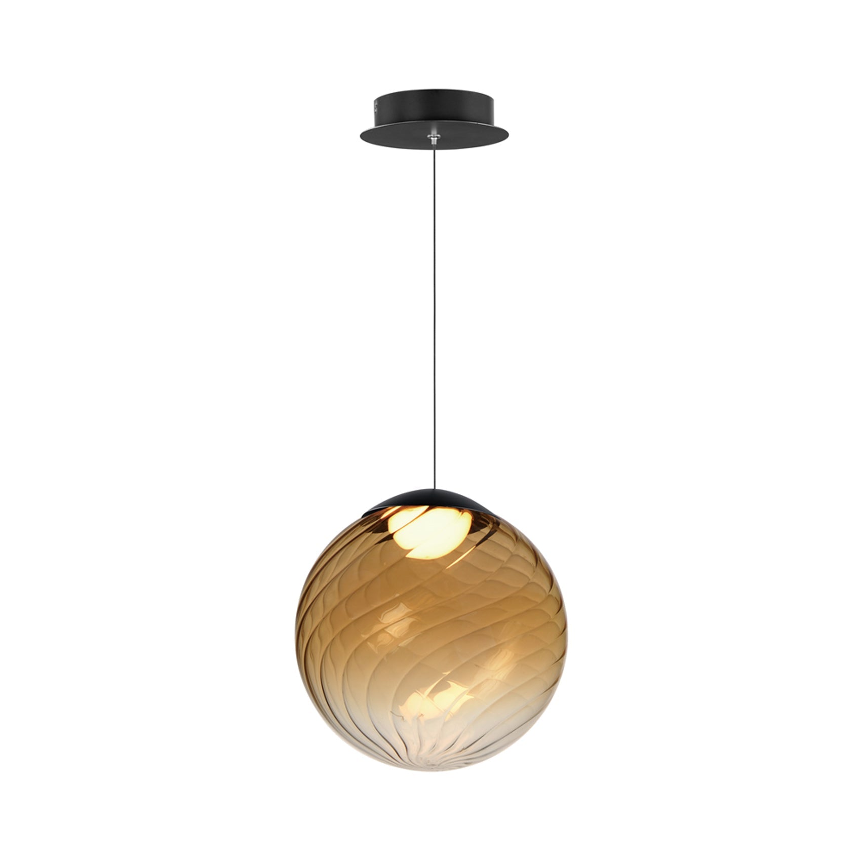 Planetary LED Pendant Light in Amber.