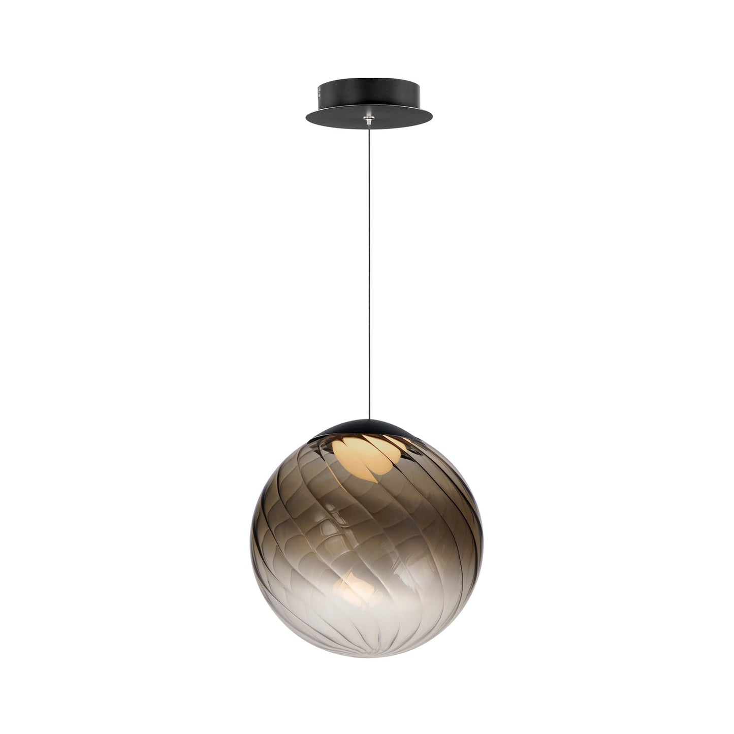 Planetary LED Pendant Light in Smoke.