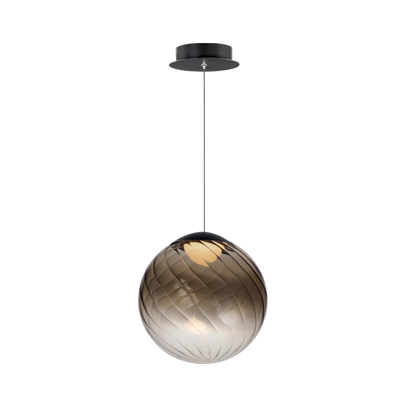Planetary LED Pendant Light in Smoke.