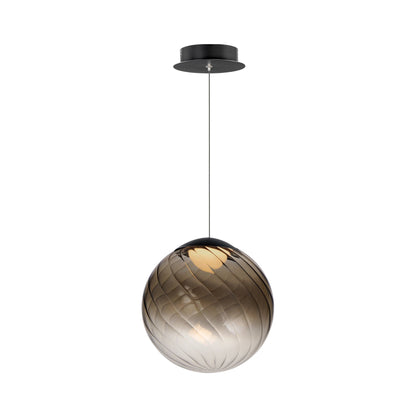 Planetary LED Pendant Light in Smoke.
