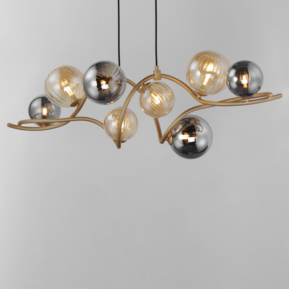 Planetary Linear Pendant Light in Detail.