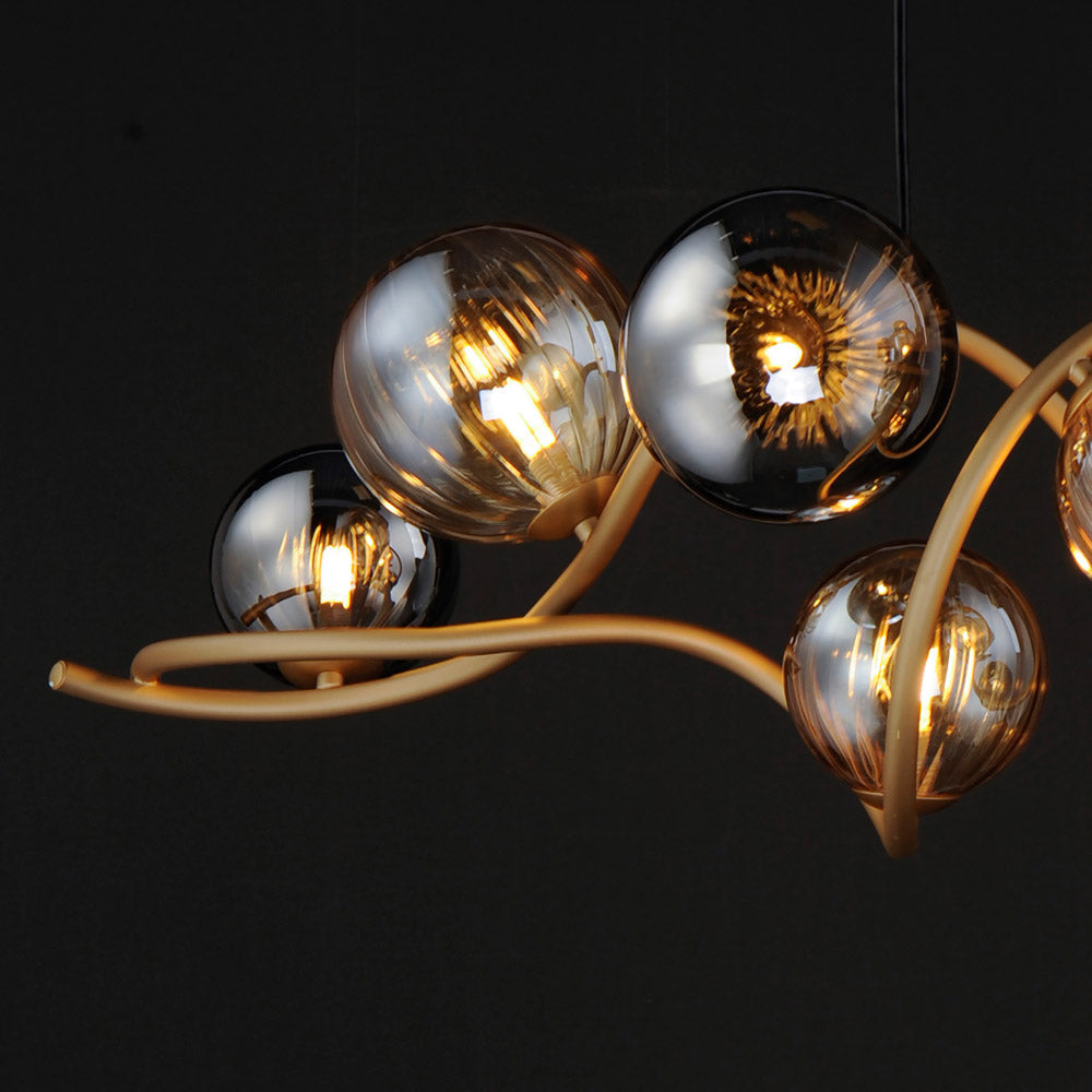 Planetary Linear Pendant Light in Detail.