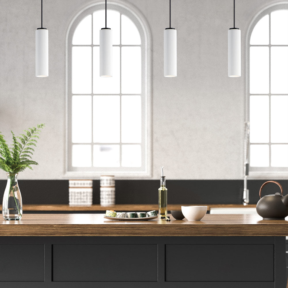 Pleat Pendant Light in kitchen.