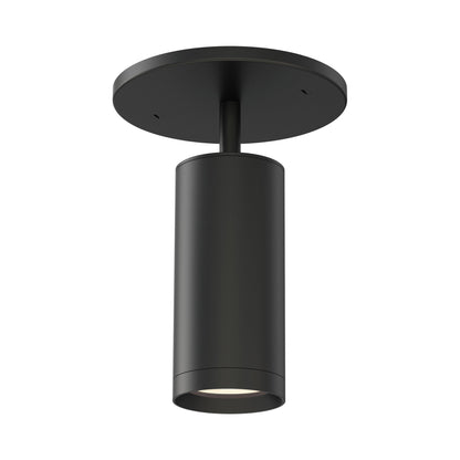 Pullman Semi Flush Mount Ceiling Light in Black.