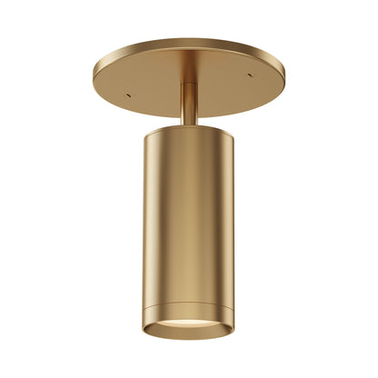 Pullman Semi Flush Mount Ceiling Light in Natural Aged Brass.