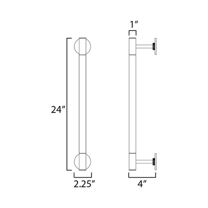Purist LED Picture Light - line drawing.