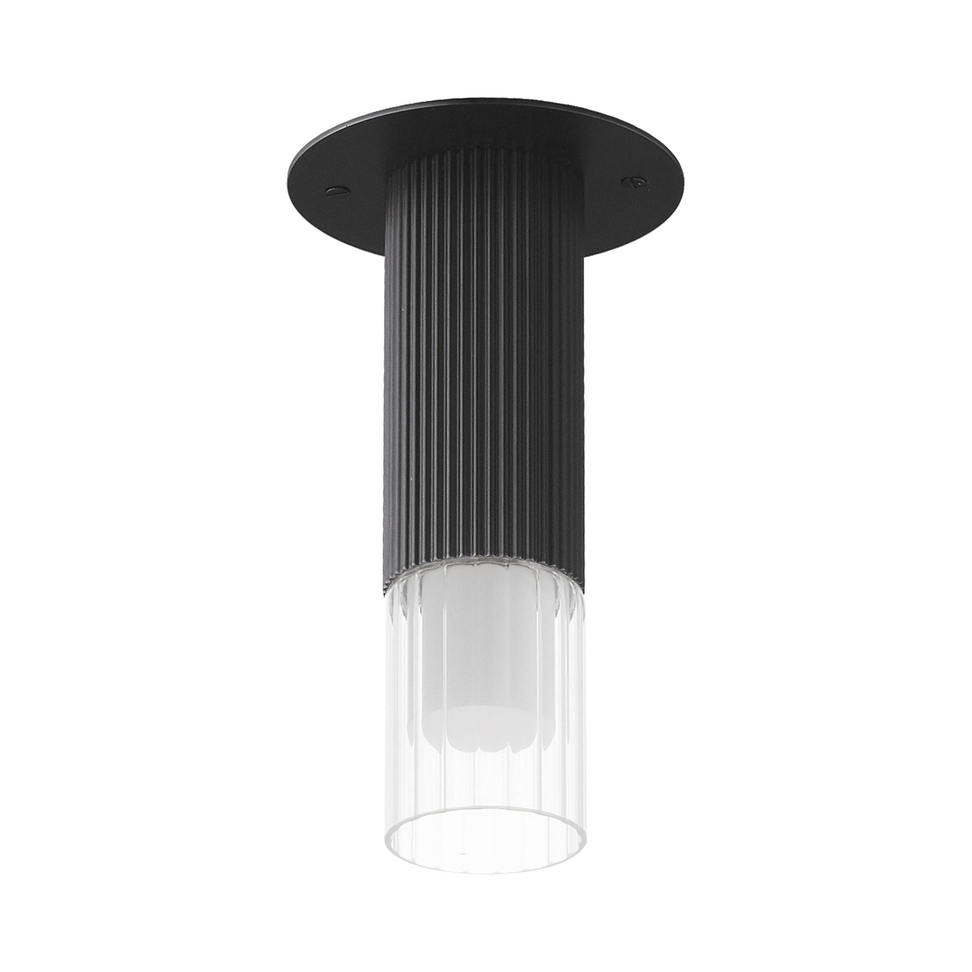 Reeds LED Flush Mount Ceiling Light in Black.