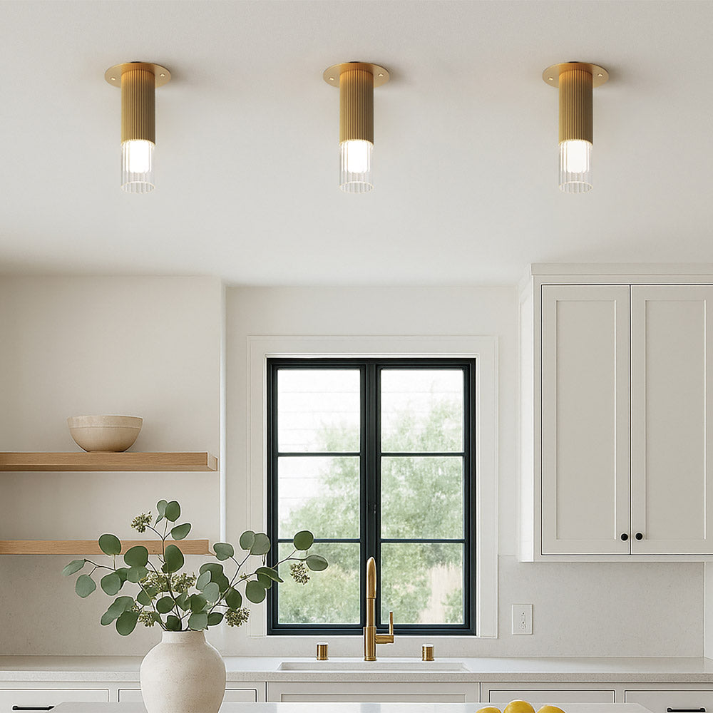 Reeds LED Flush Mount Ceiling Light in kitchen.