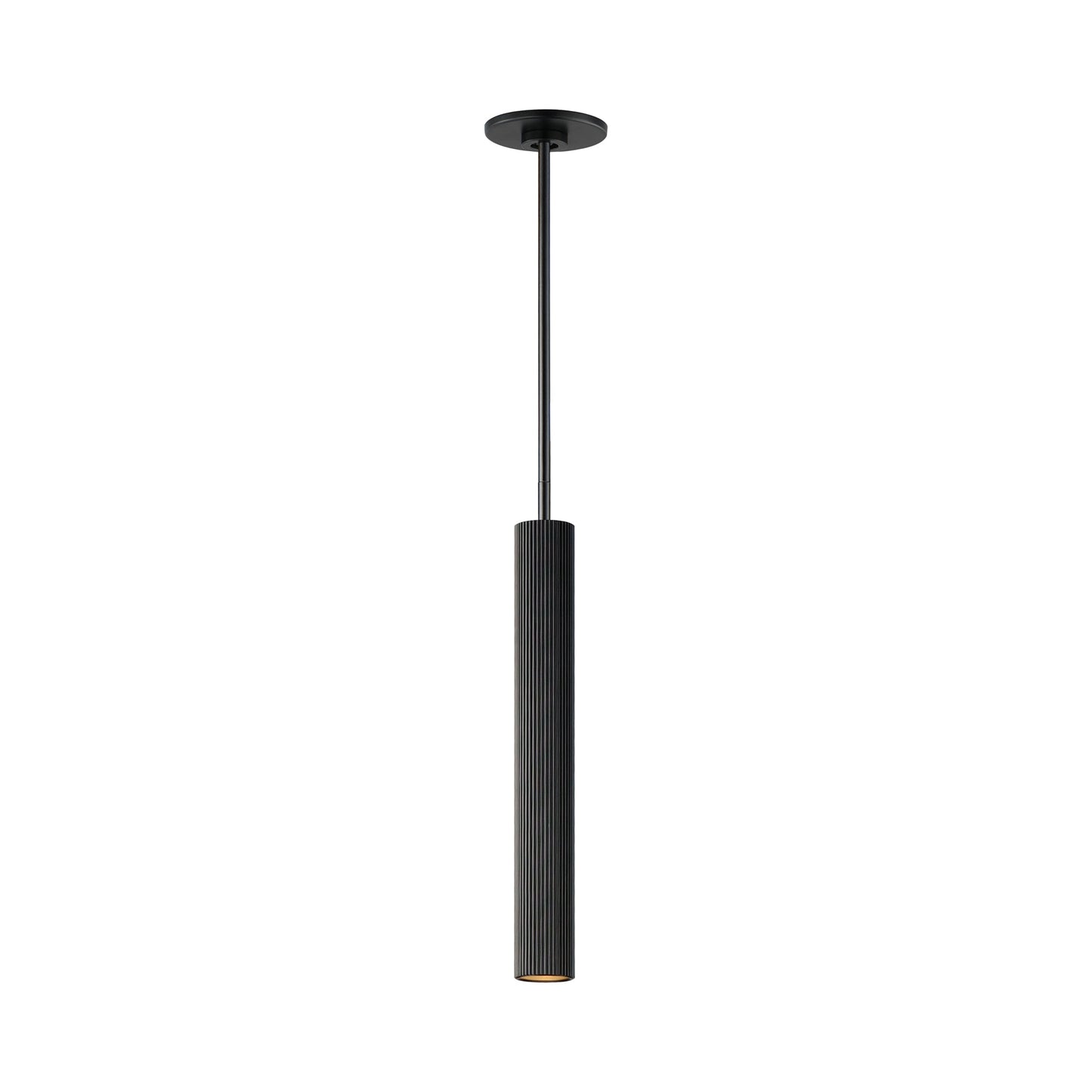 Reeds Vertical Pendant Light in Black.