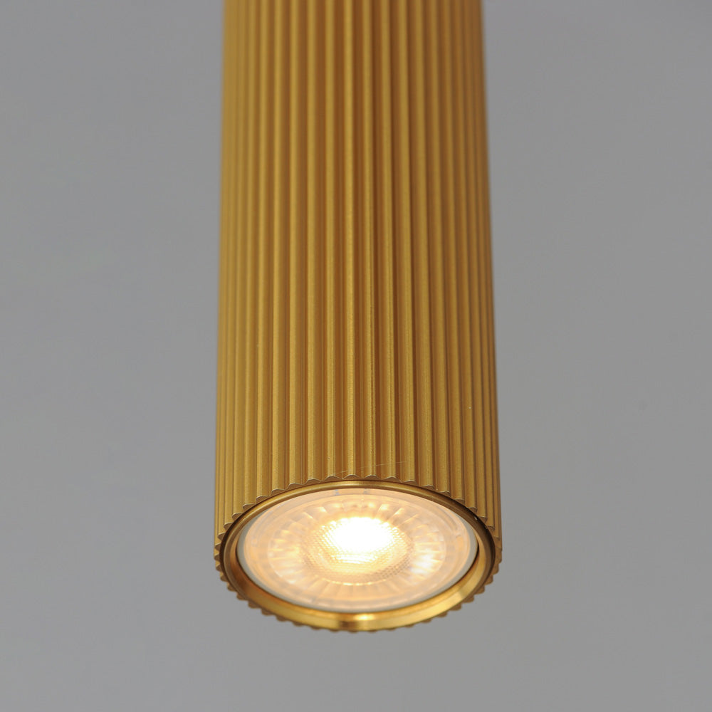 Reeds Vertical Pendant Light in Detail.