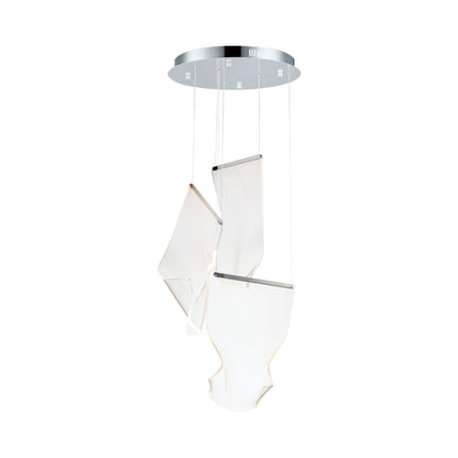 Rinkle LED Pendant Light in Polished Chrome.